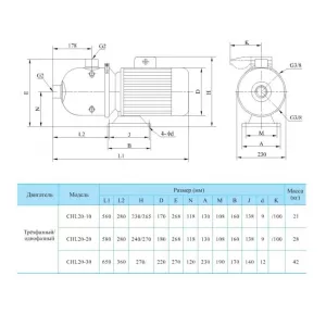 CNP CHL20-30LSWSR - многоступенчатый насос (ЦНП) CNP CHL20-30LSWSR - многоступенчатый насос (ЦНП)