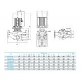 Насос циркуляционный с сухим ротором CNP TD100-15/2SWHCJ 4 кВт, 3×380 В, чугун, PN 12, 110 °C